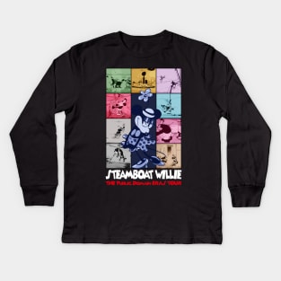 Steamboat Willie The Public Domain Eras Tour - 4 Kids Long Sleeve T-Shirt